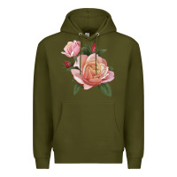 Army Green State Of Grace Rose Premium Hoodie - LillyAllenDesigns