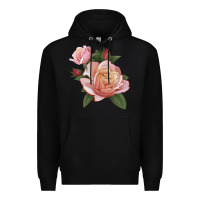 Black State Of Grace Rose Premium Hoodie - LillyAllenDesigns