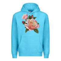 Ocean Blue State Of Grace Rose Premium Hoodie - LillyAllenDesigns