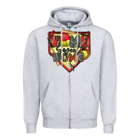 Heather Grey home sweet home softball Zipper Hoodie - Zillion Design Studio