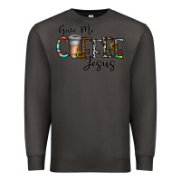 Smoke give me coffee jesus Premium Sweatshirt - CowhideDigitalArt