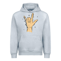 Heather Grey love needs no words Urban Hoodie - MaliasSmallBusiness