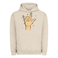 Pigment French Oak love needs no words Urban Hoodie - MaliasSmallBusiness