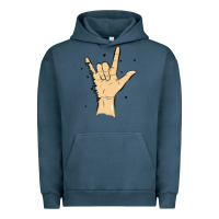 Pigment Midnight Navy love needs no words Urban Hoodie - MaliasSmallBusiness