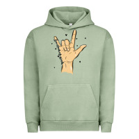 Pigment Oil Green love needs no words Urban Hoodie - MaliasSmallBusiness