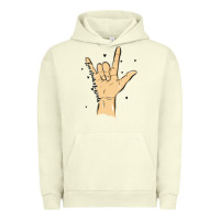 Pigment Pistachio love needs no words Urban Hoodie - MaliasSmallBusiness