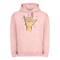 Pigment Salmon love needs no words Urban Hoodie - MaliasSmallBusiness