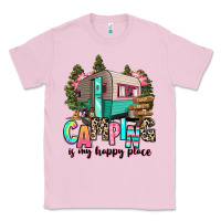 Bubblegum Pink camping is my happy place Classic Tee - RanaPortraitStore