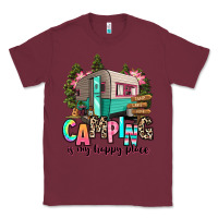 Burgundy camping is my happy place Classic Tee - RanaPortraitStore
