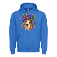 True Royal Mardi gras beagle Zipper Hoodie - RanaPortraitStore