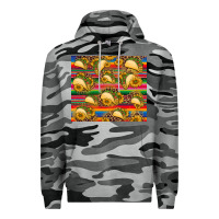 Slate Camo tacos and sunflowers with serape leopard background Premium Hoodie - BarkalooDesign