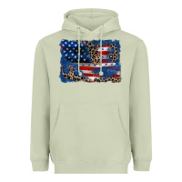 Matcha Leopard glitter American flag 4th of july Heavyweight Hoodie - CowGirlArtShop