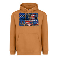 Meerkat Leopard glitter American flag 4th of july Heavyweight Hoodie - CowGirlArtShop