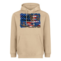 Mushroom Leopard glitter American flag 4th of july Heavyweight Hoodie - CowGirlArtShop