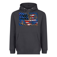 Smoke Leopard glitter American flag 4th of july Heavyweight Hoodie - CowGirlArtShop