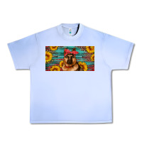 Grape Ice german shepherd with sunflowers license plate Urban Heavy Tee - Artiststas