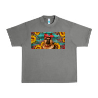 Tornado german shepherd with sunflowers license plate Urban Heavy Tee - Artiststas