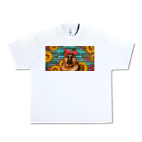 White german shepherd with sunflowers license plate Urban Heavy Tee - Artiststas