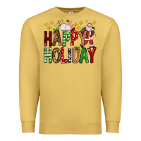 Antique Gold happy holiday christmas Premium Sweatshirt - FaDigitalArtStudio