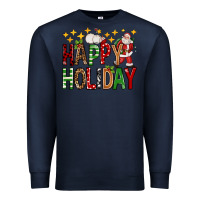 Navy happy holiday christmas Premium Sweatshirt - FaDigitalArtStudio