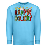 Ocean Blue happy holiday christmas Premium Sweatshirt - FaDigitalArtStudio