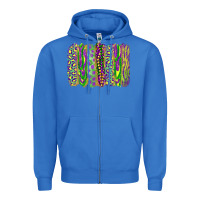 True Royal Mardi gras brush stroke Zipper Hoodie - RanaPortraitStore
