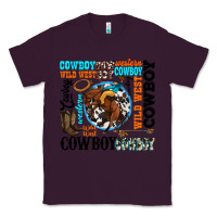 Plum western cowboy wild west Classic Tee - texasbilliewilder
