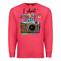 Cardinal i shoot people tie dye gemstone vintage camera Premium Sweatshirt - FaDigitalArtStudio