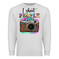 Dove Grey i shoot people tie dye gemstone vintage camera Premium Sweatshirt - FaDigitalArtStudio