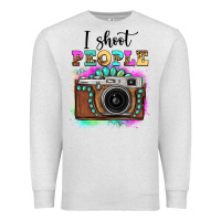 Oatmeal Heather i shoot people tie dye gemstone vintage camera Premium Sweatshirt - FaDigitalArtStudio