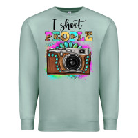 Seafoam i shoot people tie dye gemstone vintage camera Premium Sweatshirt - FaDigitalArtStudio