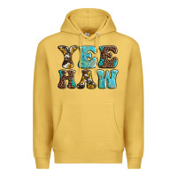 Antique Gold western sunflowers turquoise leopard yee haw Premium Hoodie - BarkalooDesign