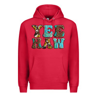 Cardinal western sunflowers turquoise leopard yee haw Premium Hoodie - BarkalooDesign