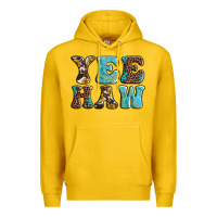 Lemon western sunflowers turquoise leopard yee haw Premium Hoodie - BarkalooDesign