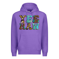 Purple western sunflowers turquoise leopard yee haw Premium Hoodie - BarkalooDesign