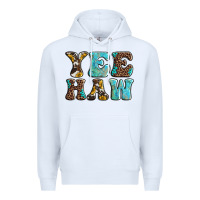 White western sunflowers turquoise leopard yee haw Premium Hoodie - BarkalooDesign