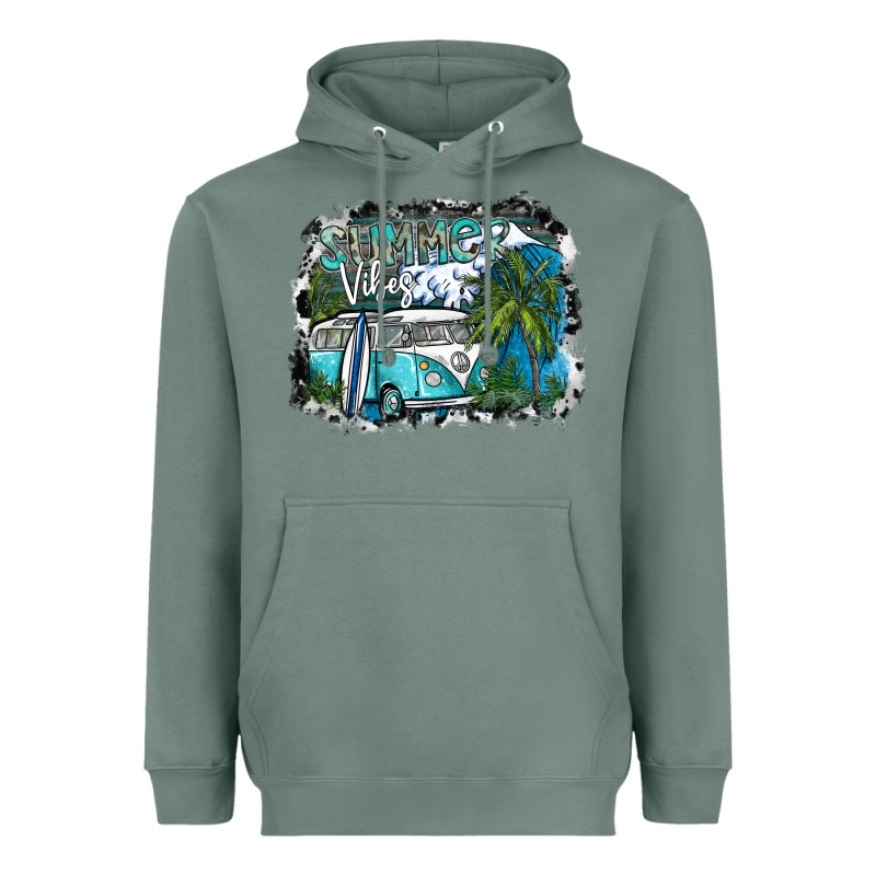 Summer Vibes Heavyweight Hoodie by SublimationCraftShop | Teevron