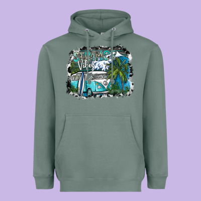 Summer Vibes Heavyweight Hoodie Designed By Sublimationcraftshop