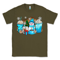 Army Green winter snowman coffee cups Classic Tee - Zillion Design Studio