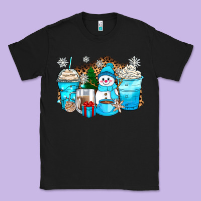 Classic Tee winter snowman coffee cups