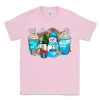 Bubblegum Pink winter snowman coffee cups Classic Tee - Zillion Design Studio