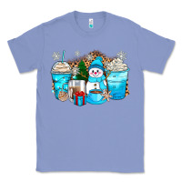 Colony Blue winter snowman coffee cups Classic Tee - Zillion Design Studio