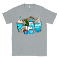 Heather Grey winter snowman coffee cups Classic Tee - Zillion Design Studio