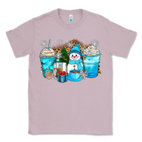 Lilac winter snowman coffee cups Classic Tee - Zillion Design Studio