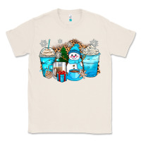 Natural winter snowman coffee cups Classic Tee - Zillion Design Studio