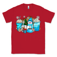 Red winter snowman coffee cups Classic Tee - Zillion Design Studio