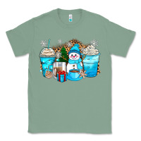 Sage winter snowman coffee cups Classic Tee - Zillion Design Studio