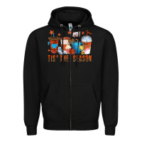 Black basketball tisthe season coffee cups Zipper Hoodie - texasbilliewilder
