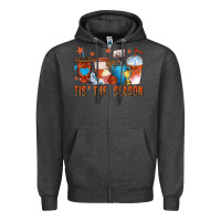 Charcoal Heather basketball tisthe season coffee cups Zipper Hoodie - texasbilliewilder
