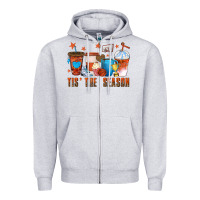 Heather Grey basketball tisthe season coffee cups Zipper Hoodie - texasbilliewilder